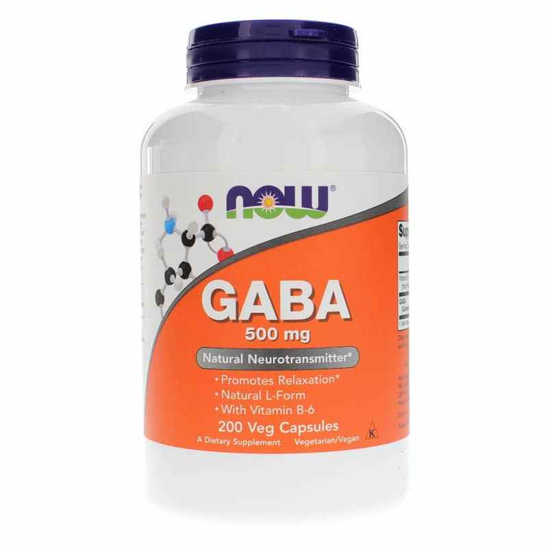 GABA 500 Mg, 200 Veg Capsules, by NOW Foods
