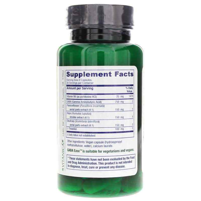 GABA Ease Pro, 60 Vegan Capsules, by Vitanica Pro, image #2