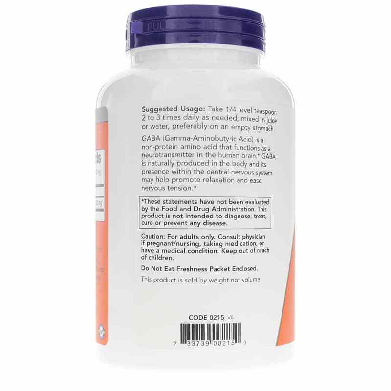 GABA Pure Powder, by NOW Foods, image #3