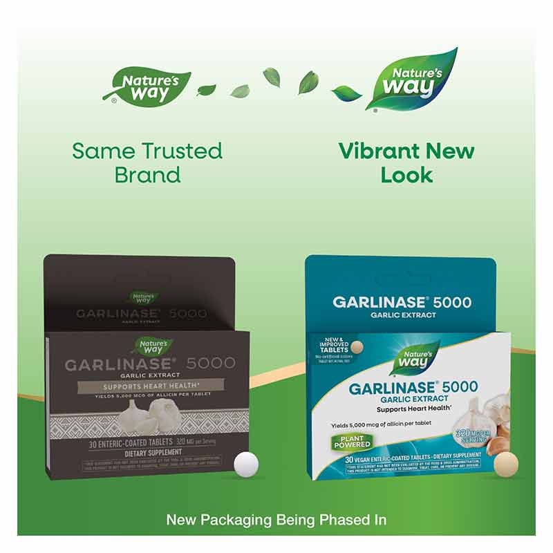 Garlinase 5000, 30 Tablets, by Natures Way, image #3