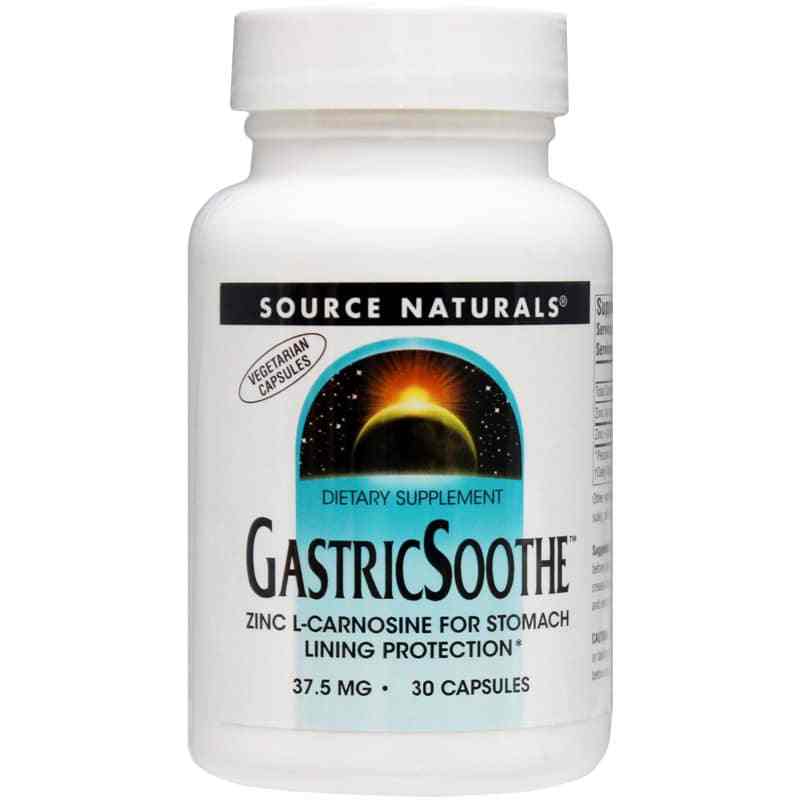 GastricSoothe Zinc L-Carnosine, 30 Capsules, by Source Naturals