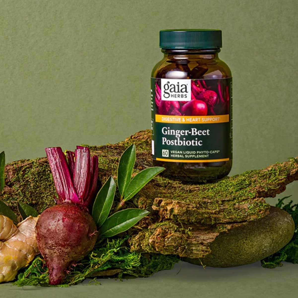 Ginger-Beet Postbiotic, 60 Vegan Liquid Phyto-Caps, by Gaia Herbs