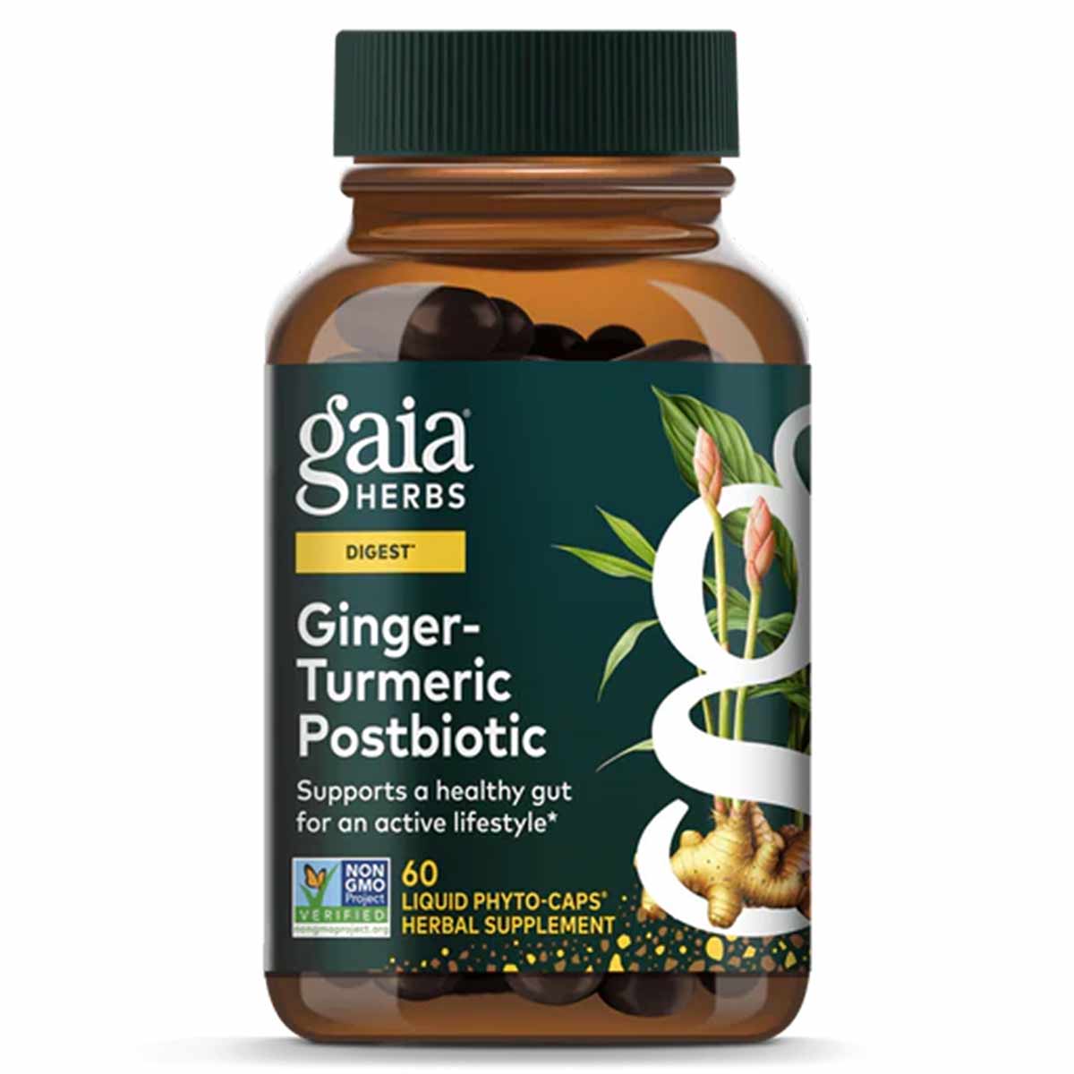 Ginger-Turmeric Postbiotic, by Gaia Herbs