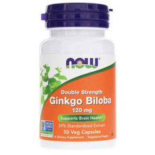 Ginkgo Biloba 120 Mg Double Strength, 50 Veg Capsules, by NOW Foods