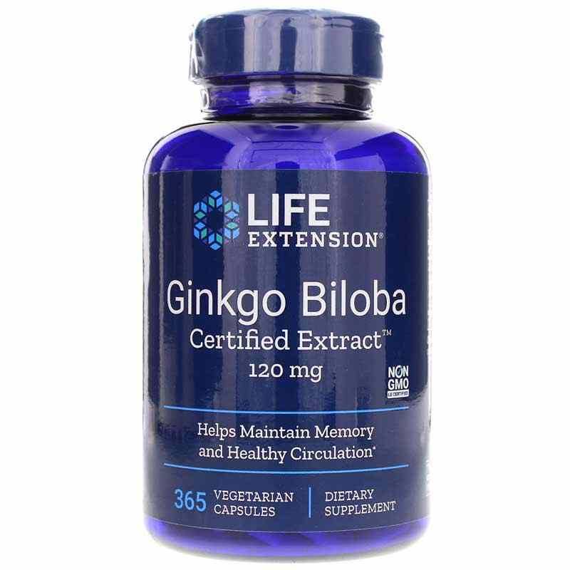 Ginkgo Biloba Certified Extract 120 Mg, by Life Extension