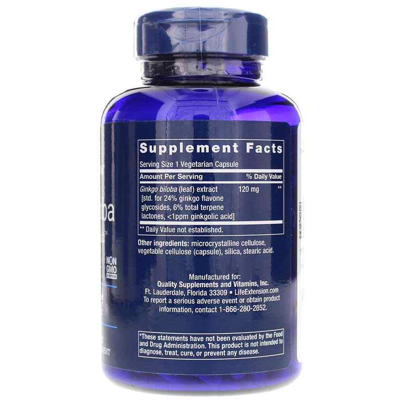 Ginkgo Biloba Certified Extract 120 Mg, by Life Extension, image #2