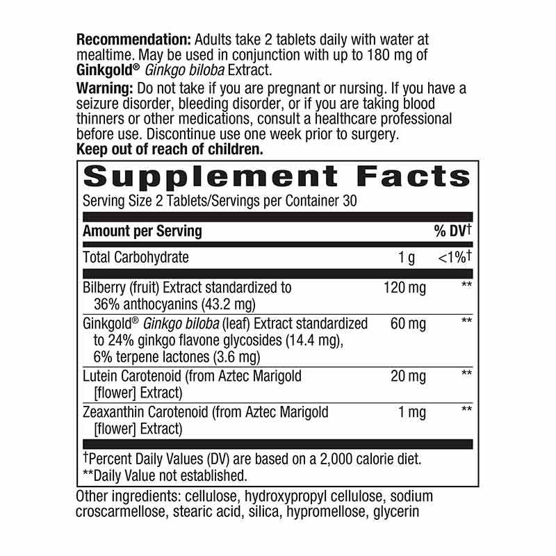 Ginkgold Eyes Lutein 20 Mg, by Natures Way, image #4