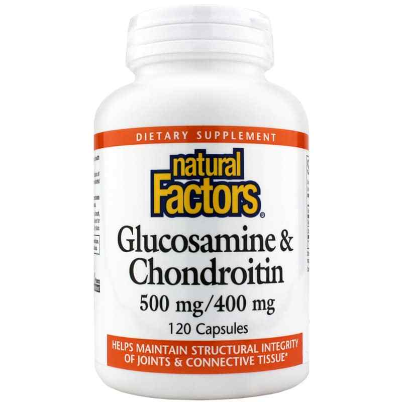 Glucosamine & Chondroitin 500 Mg/400 Mg, 120 Capsules, by Natural Factors