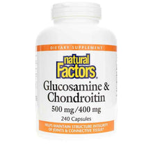 Glucosamine & Chondroitin 500 Mg/400 Mg, 240 Capsules, by Natural Factors
