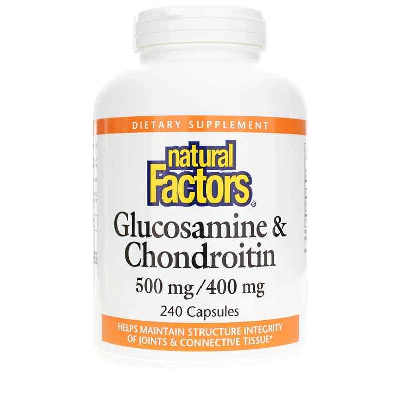 Glucosamine & Chondroitin 500 Mg/400 Mg, 240 Capsules, by Natural Factors