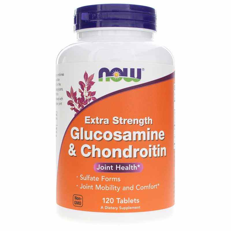 Glucosamine & Chondroitin Extra Strength, 120 Tablets, by NOW Foods