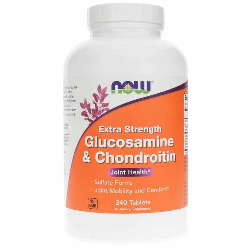 Glucosamine & Chondroitin Extra Strength, 240 Tablets, by NOW Foods