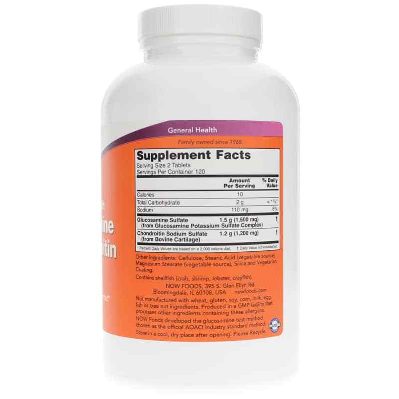 Glucosamine & Chondroitin Extra Strength, 240 Tablets, by NOW Foods, image #2