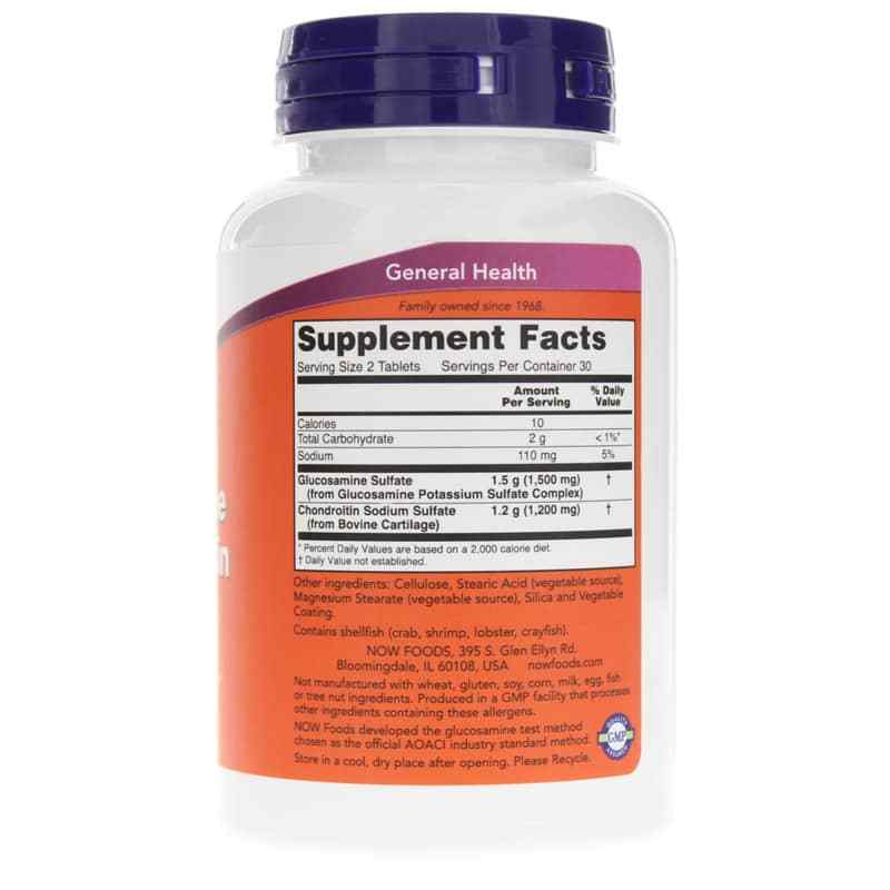 Glucosamine & Chondroitin Extra Strength, 60 Tablets, by NOW Foods, image #2