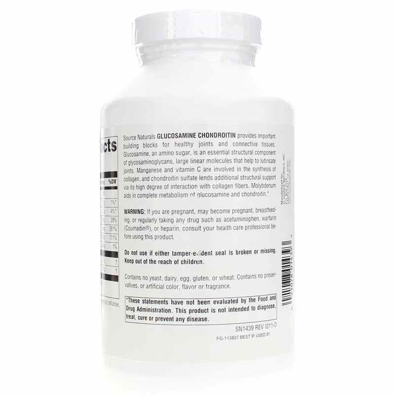 Glucosamine Chondroitin, 240 Tablets, by Source Naturals, image #3