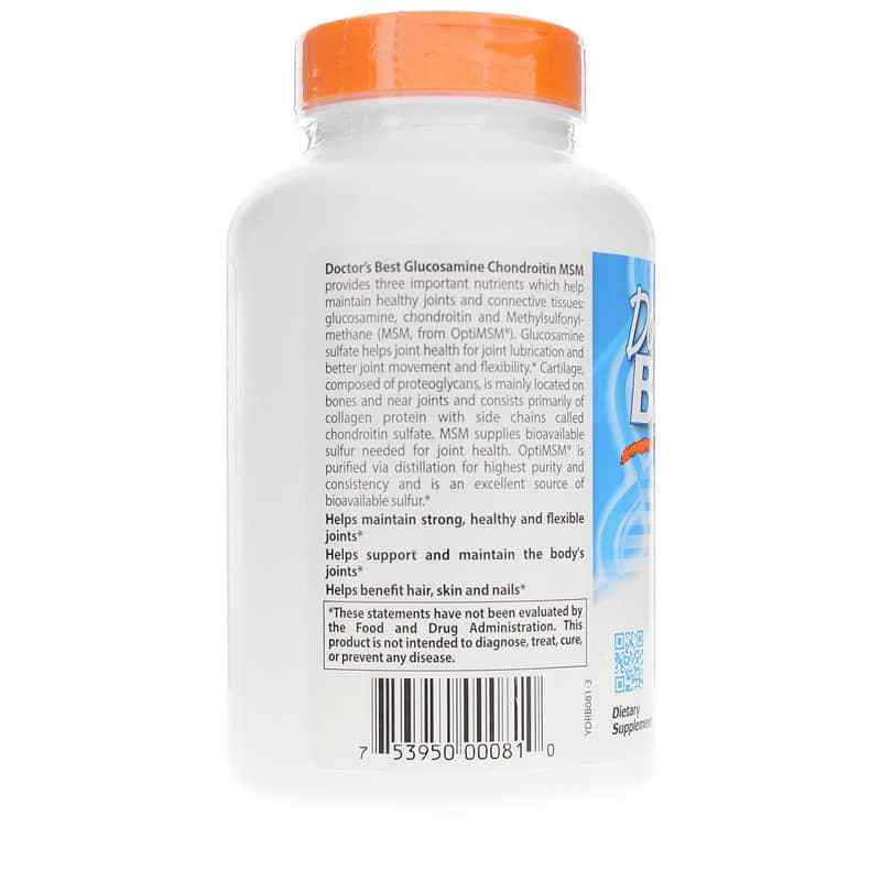 Glucosamine Chondroitin MSM, 240 Capsules, by Doctors Best, image #3