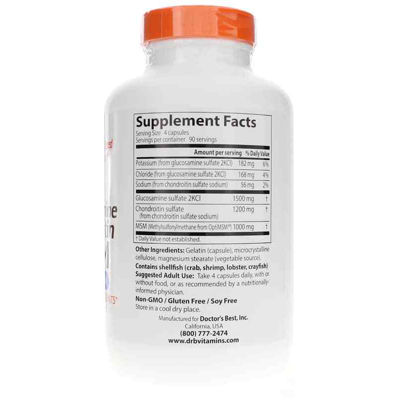 Glucosamine Chondroitin MSM, 360 Capsules, by Doctors Best, image #2