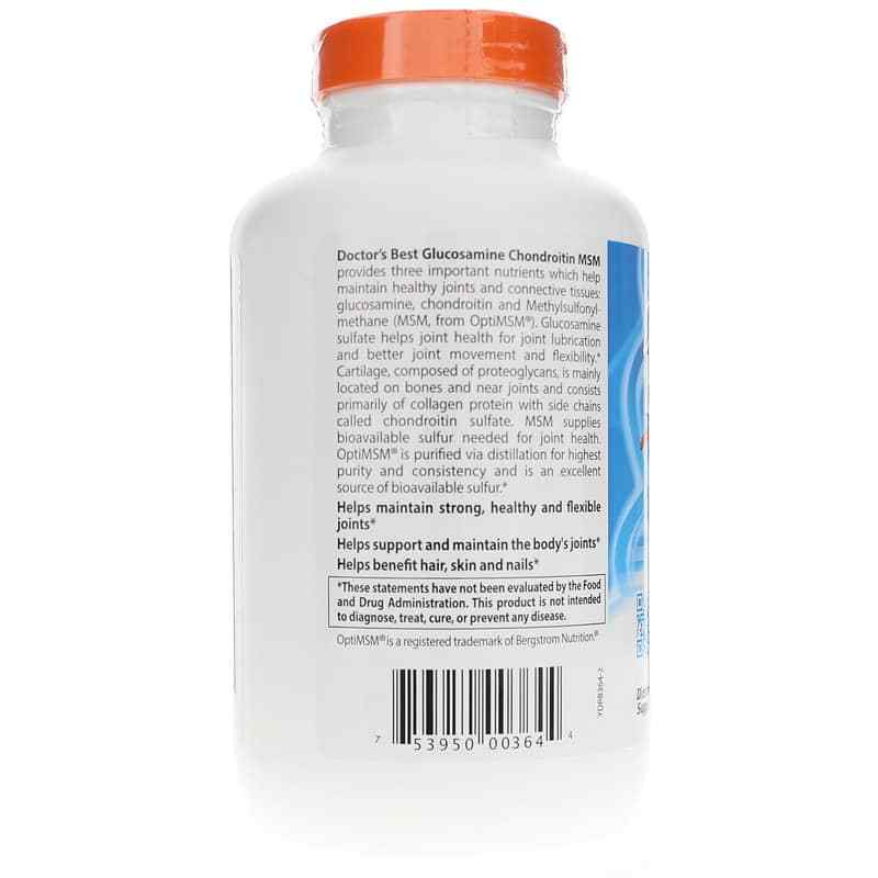 Glucosamine Chondroitin MSM, 360 Capsules, by Doctors Best, image #3