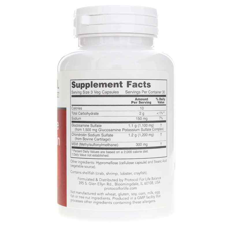Glucosamine & Chondroitin with MSM, 90 Veg Capsules, by Protocol For Life Balance, image #2