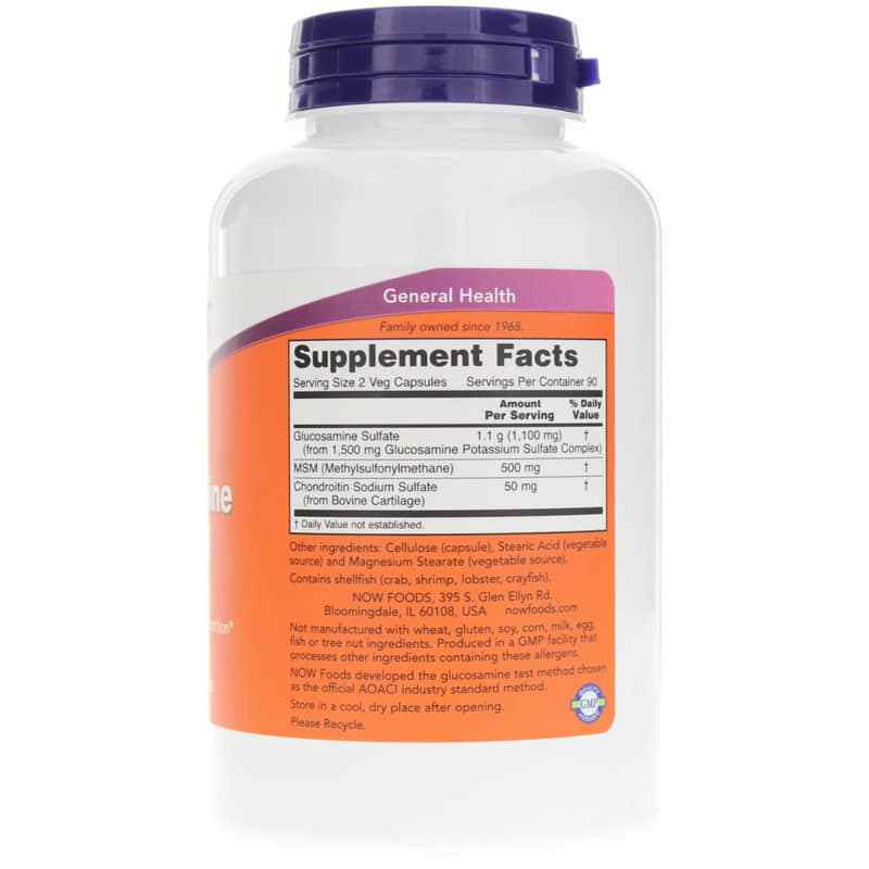 Glucosamine & MSM, 180 Veg Capsules, by NOW Foods, image #2