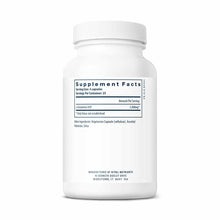 White supplement bottle with white cap containing L-Glutamine capsules, labeled with supplement facts and Vital Nutrients man