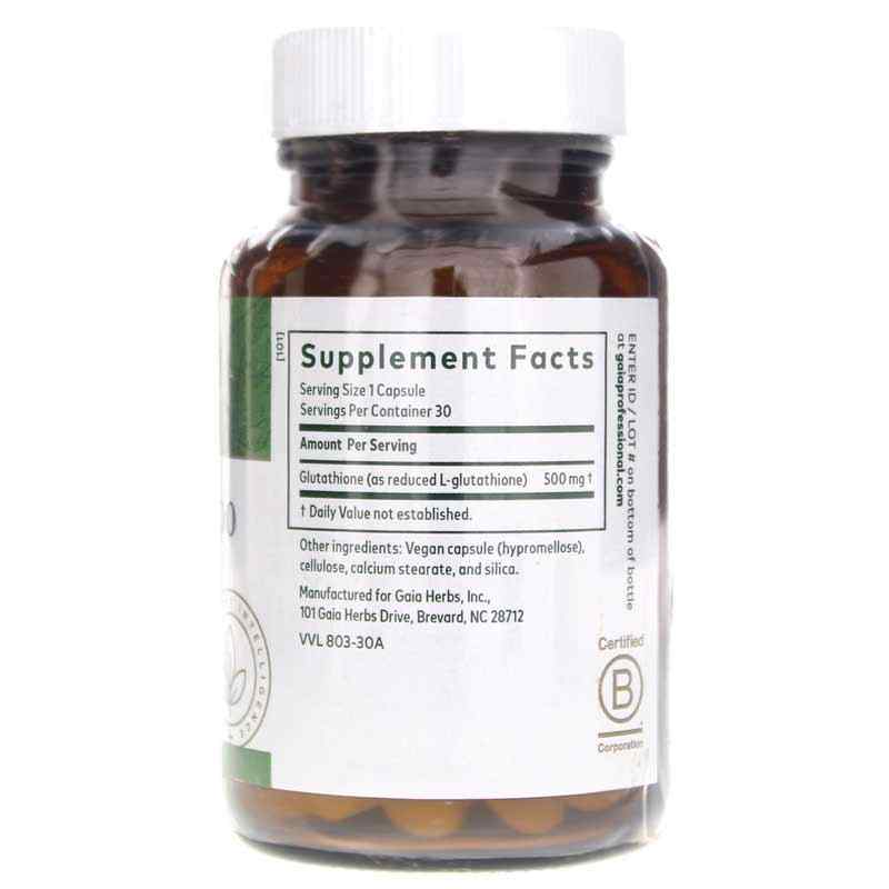 Glutathione 500, by Gaia Professional Solutions, image #2