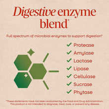 Natures Way Gluten Defense supplement package with beige background displaying digestive enzyme blend ingredients and green m