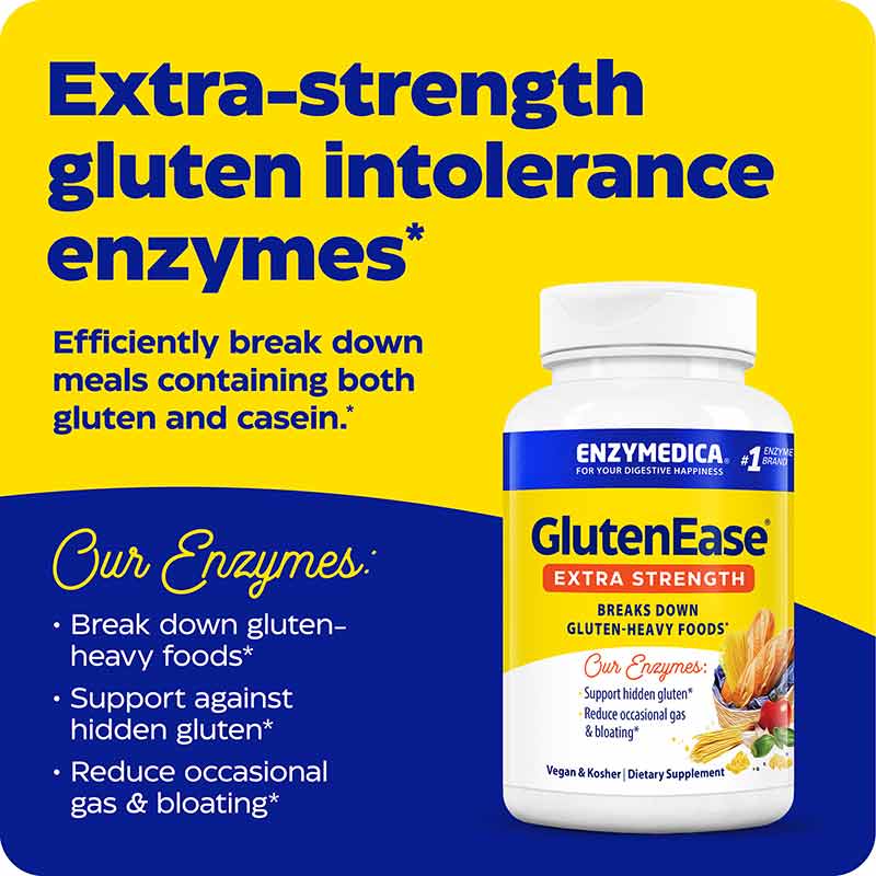 GlutenEase Extra Strength, 30 Capsules, by Enzymedica, image #9