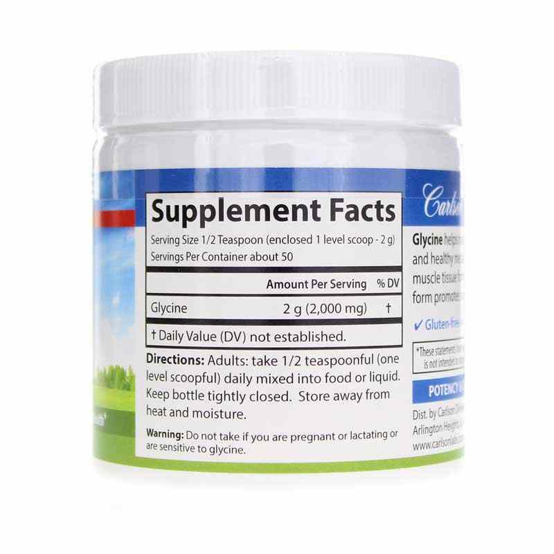 Glycine Amino Acid Powder, by Carlson Labs, image #2