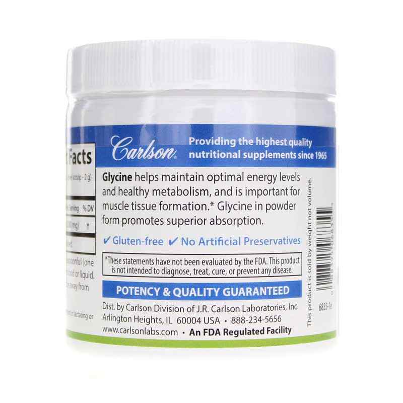 Glycine Amino Acid Powder, by Carlson Labs, image #3