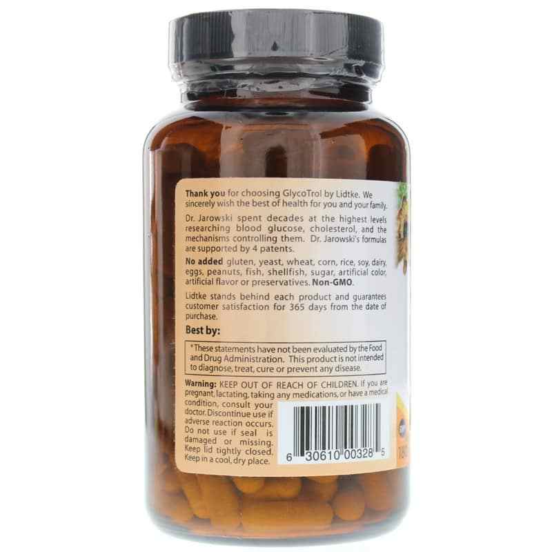 GlycoTrol Blood Sugar Support, 180 Veg Capsules, by Lidtke, image #3