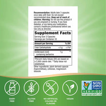 Supplement Facts label for Goldenseal Root capsules showing dosage, nutritional information, and icons for dairy-free, gluten
