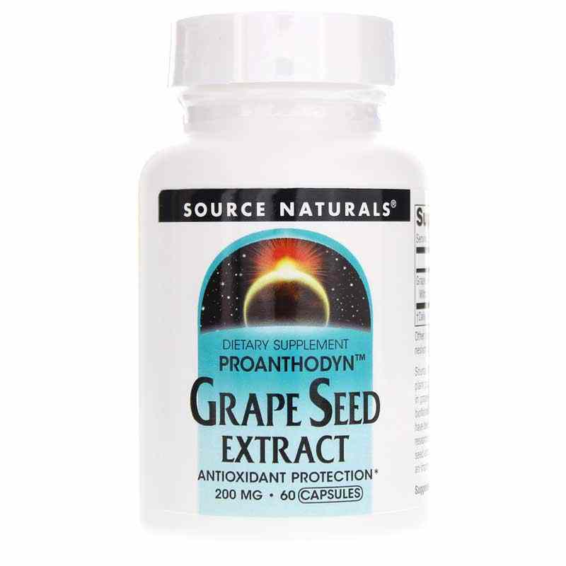 Grape Seed Extract Proanthodyn 200 Mg Capsules, 60 Capsules, by Source Naturals