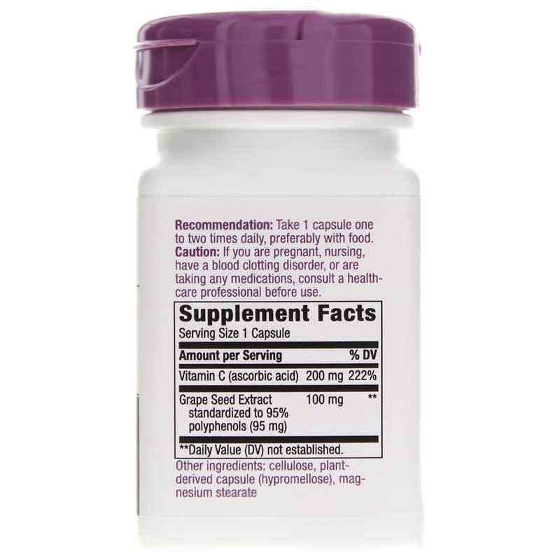 Grape Seed with Vitamin C, 30 Vegan Capsules, by Natures Way, image #2