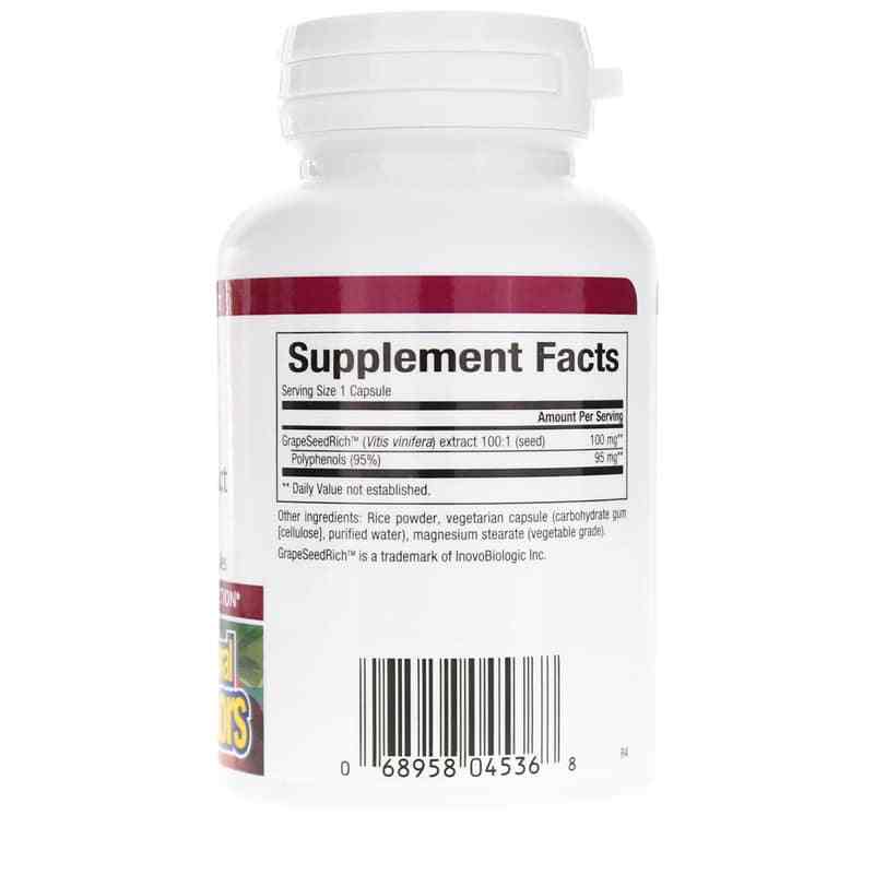 GrapeSeedRich Grape Seed Extract 100 Mg, 90 Veg Capsules, by Natural Factors, image #2