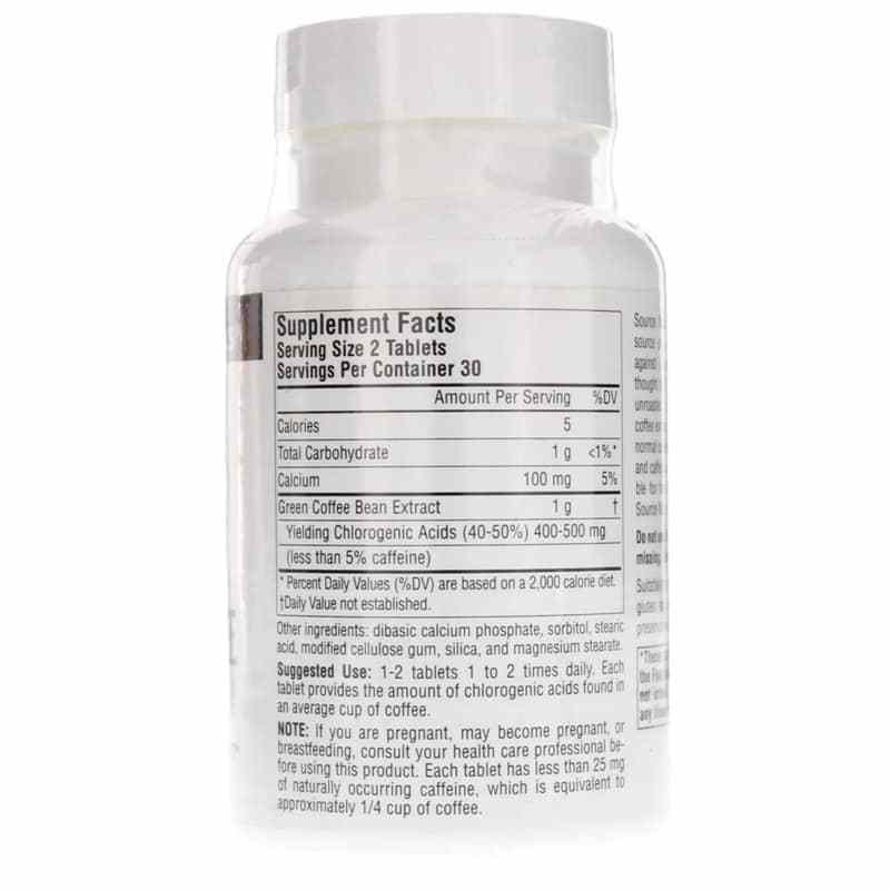 Green Coffee Extract 500 Mg, 60 Tablets, by Source Naturals, image #2