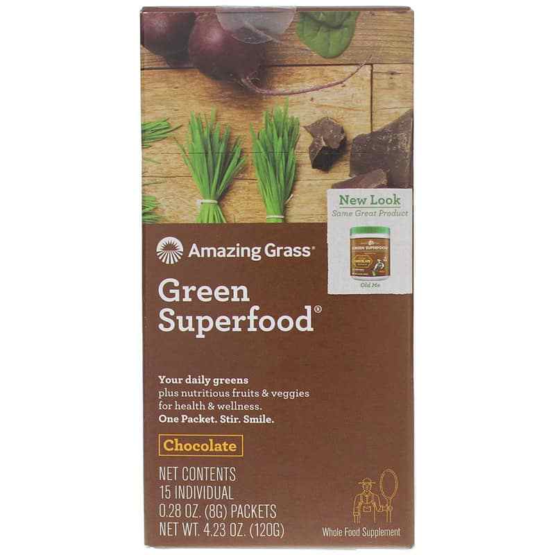 Green Superfood, Chocolate, 15 Packets, by Amazing Grass