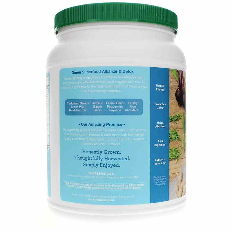 Green Superfood Powder Alkalize & Detox, 100 Servings, by Amazing Grass, image #3