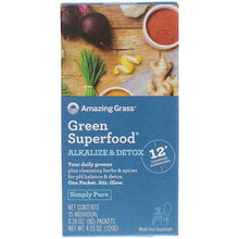 Green Superfood Powder Alkalize & Detox, 15 Packets, by Amazing Grass