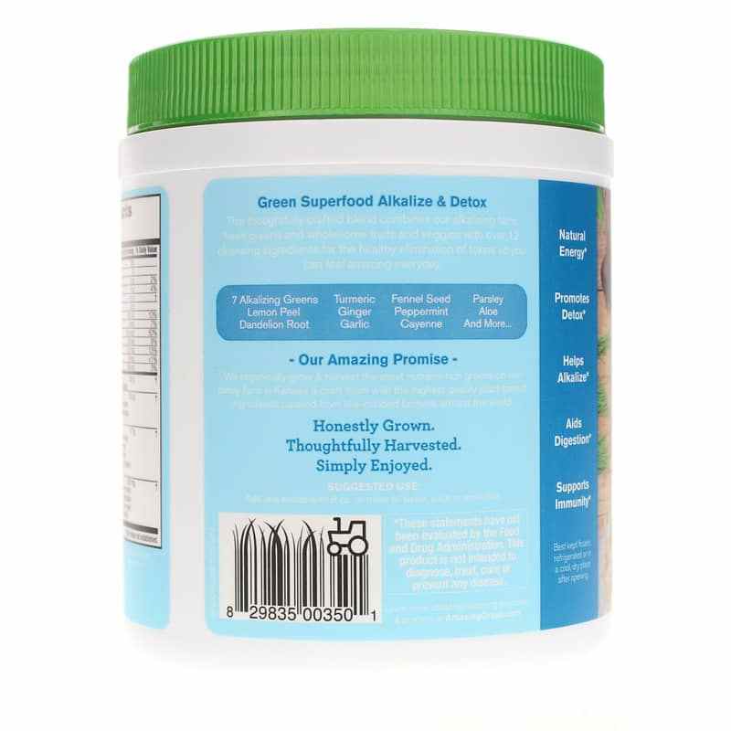 Green Superfood Powder Alkalize & Detox, 30 Servings, by Amazing Grass, image #3