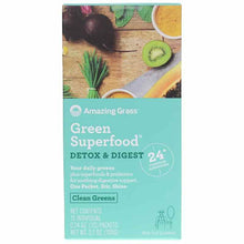 Green Superfood Powder Detox & Digest, 15 Packets, by Amazing Grass