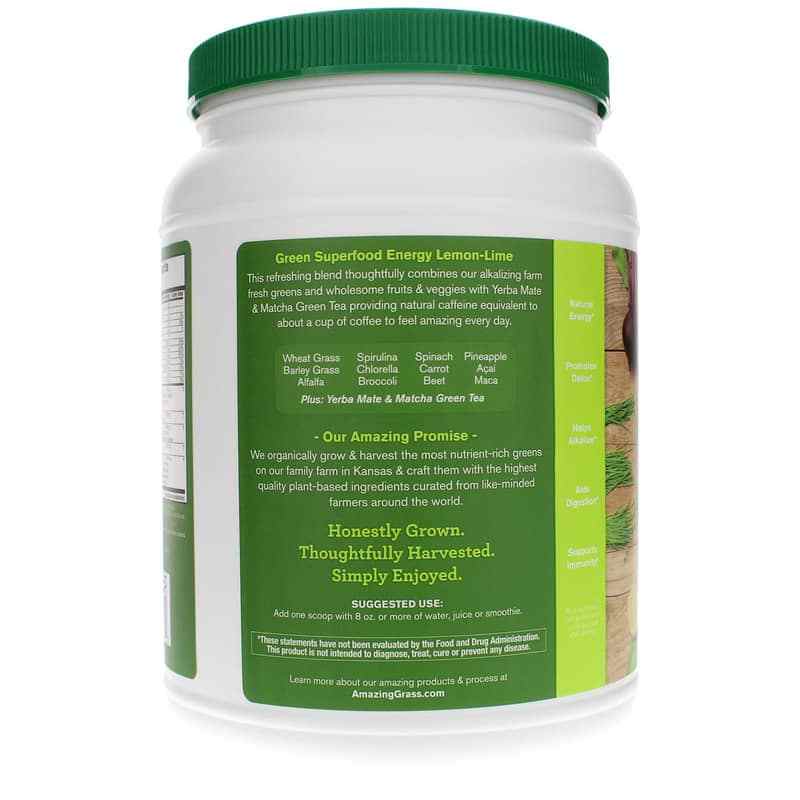 Green Superfood Energy, Lemon Lime, 100 Servings, by Amazing Grass, image #3
