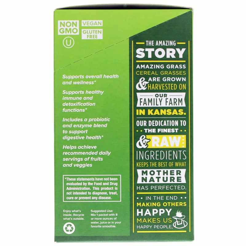 Green Superfood Energy, Lemon Lime, 15 Packets, by Amazing Grass, image #4