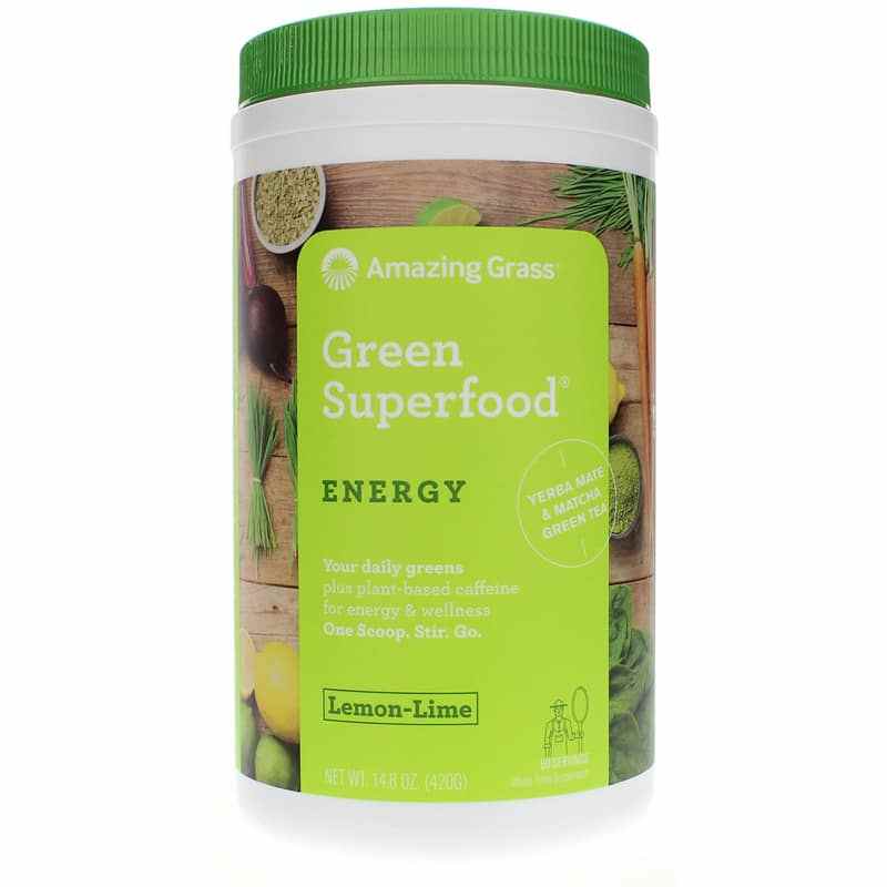 Green Superfood Energy, Lemon Lime, 60 Servings, by Amazing Grass