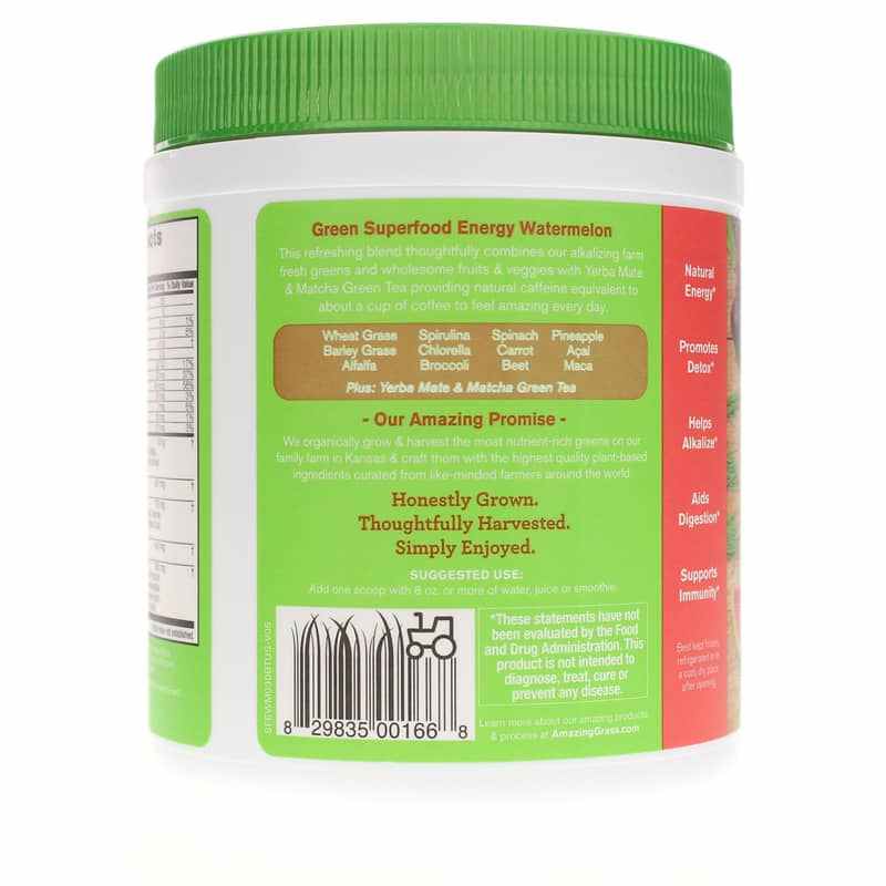 Green Superfood Energy, Watermelon, 30 Servings, by Amazing Grass, image #3