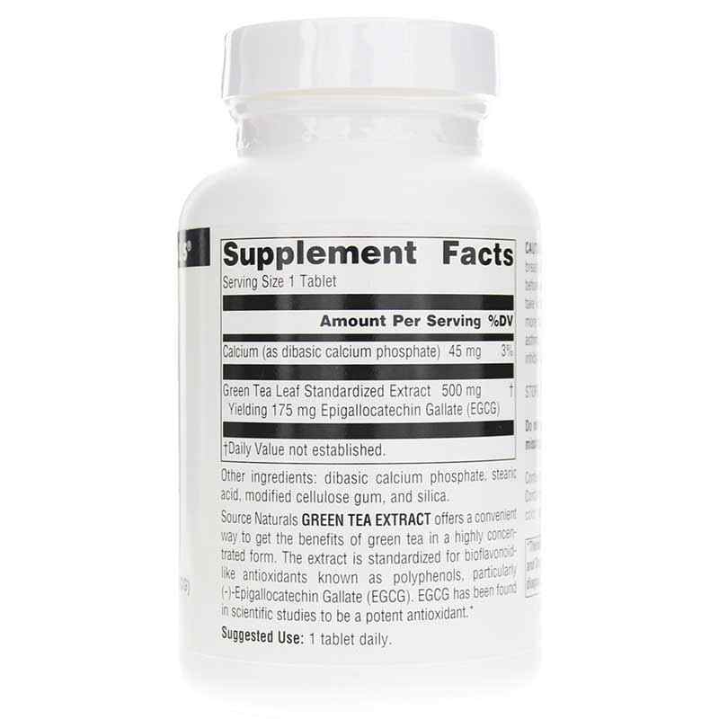 Green Tea Extract, 120 Tablets, by Source Naturals, image #2