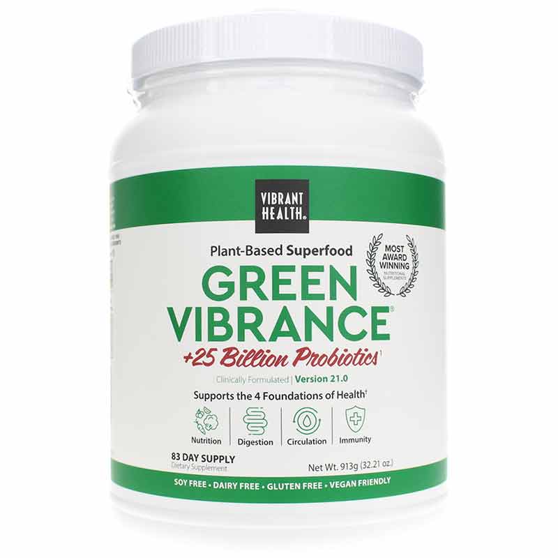 Green Vibrance Plant-Based Superfood Powder, Original, 32.21 Oz, by Vibrant Health