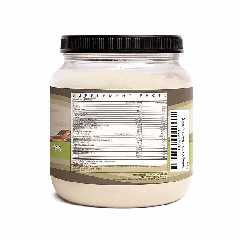 Growth Protein Shake, Vanilla, by TruHeight, image #2