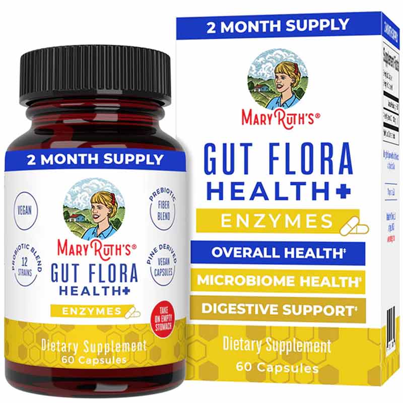 Gut Flora Health+ Enzymes, by MaryRuth's Organics