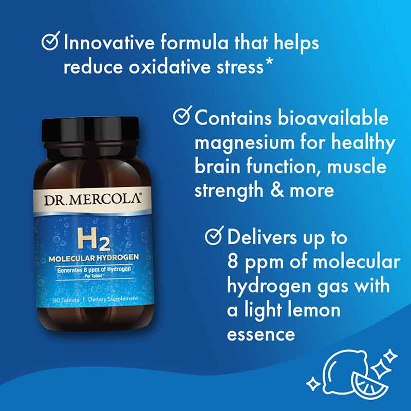 H2 Molecular Hydrogen, Dr. Mercola – Professional Supplement Center